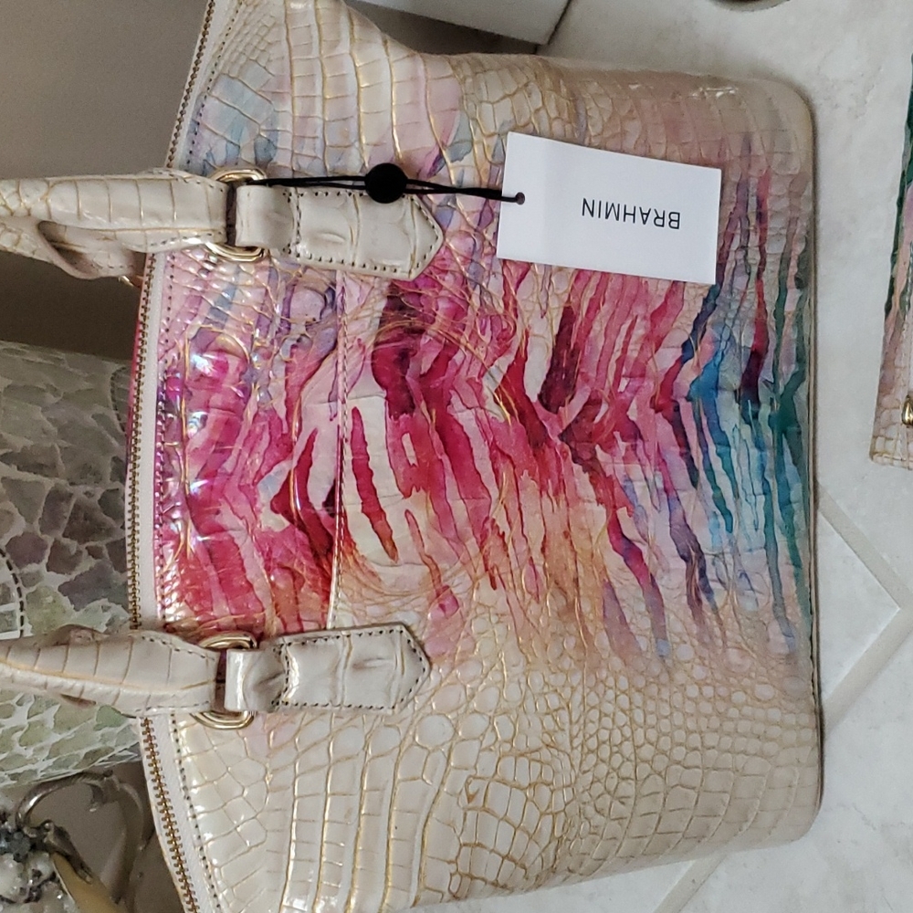๐งก๐ BRAHMIN ENTICE OMBRE Duxbury Satchel ONLY ๐๐งก - Picture 5 of 9